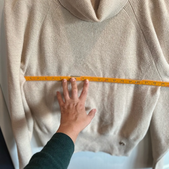 Karl Lagerfeld Women's Beige Cowl Neck Sweater - Picture 8 of 11